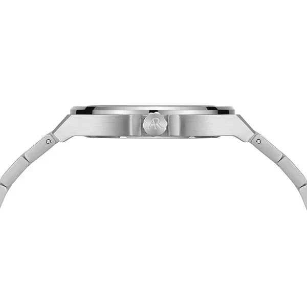 Silver/yellow Mansa - from ASOROCK WATCHES  a black african american owned luxury unique watch brand with swiss rolex, Audemars Piguet, patek homage inspired style watches. Also a custom vvs moissanite diamond watch maker.