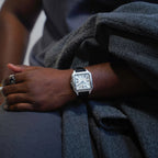 Silver/White Diplomat - from ASOROCK WATCHES  a black african american owned luxury unique watch brand with swiss rolex, Audemars Piguet, patek homage inspired style watches. Also a custom vvs moissanite diamond watch maker.