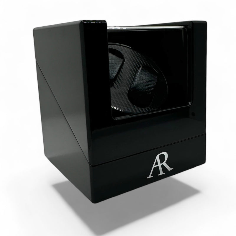 2 slot AR Branded automatic carbon fiber watch winder box