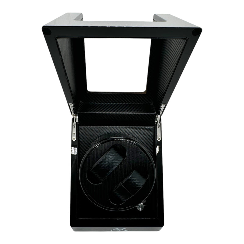 2 slot AR Branded automatic carbon fiber watch winder box