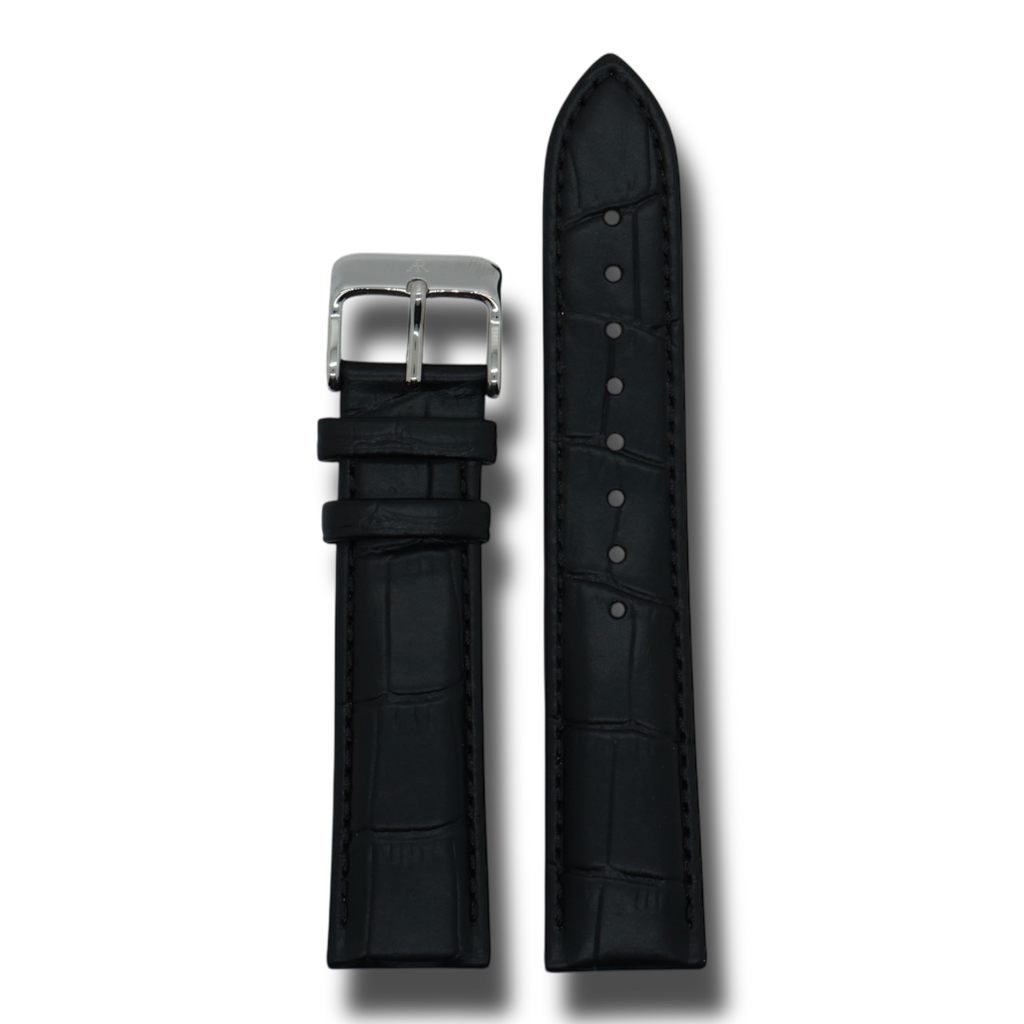 Villa black leather strap (select clasp) - from ASOROCK WATCHES  a black african american owned luxury unique watch brand with swiss rolex, Audemars Piguet, patek homage inspired style watches. Also a custom vvs moissanite diamond watch maker.