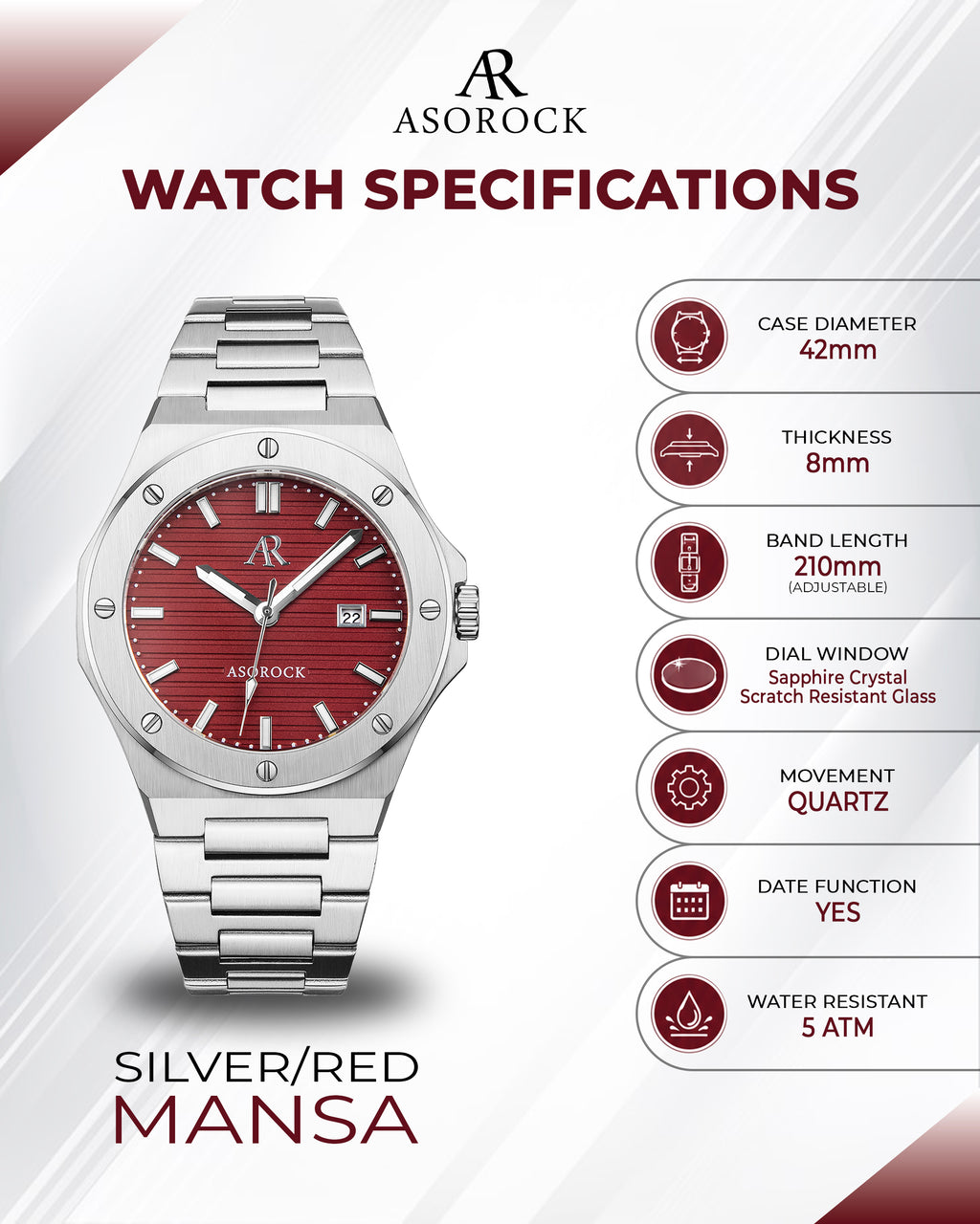 Silver/Red Mansa