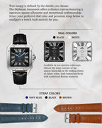 Silver/Black - navy blue strap Diplomat