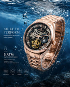 Rosegold/Black Villa Automatic Tourbillon (Pre-order ships out in August)