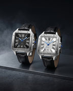 Silver/Black - navy blue strap Diplomat