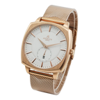 RoseGold/White Monolith (rosegold mesh strap) - from ASOROCK WATCHES  a black african american owned luxury unique watch brand with swiss rolex, Audemars Piguet, patek homage inspired style watches. Also a custom vvs moissanite diamond watch maker.