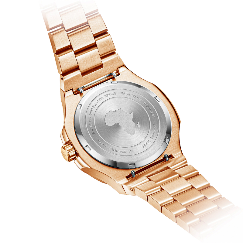 Rosegold/Black plain Constellation Day Date