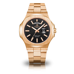 Rosegold/Black plain Constellation Day Date