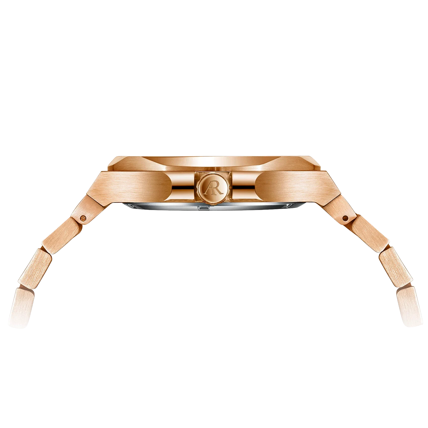 Rosegold/Black plain Constellation Day Date - from ASOROCK WATCHES  a black african american owned luxury unique watch brand with swiss rolex, Audemars Piguet, patek homage inspired style watches. Also a custom vvs moissanite diamond watch maker.