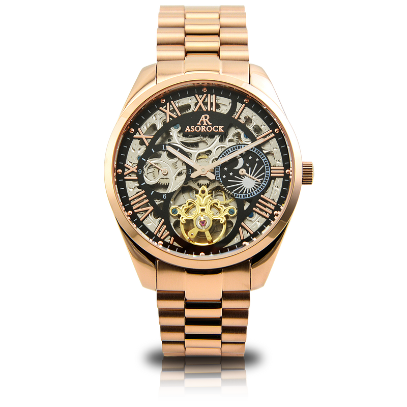 Rosegold/Black Villa Automatic Tourbillon