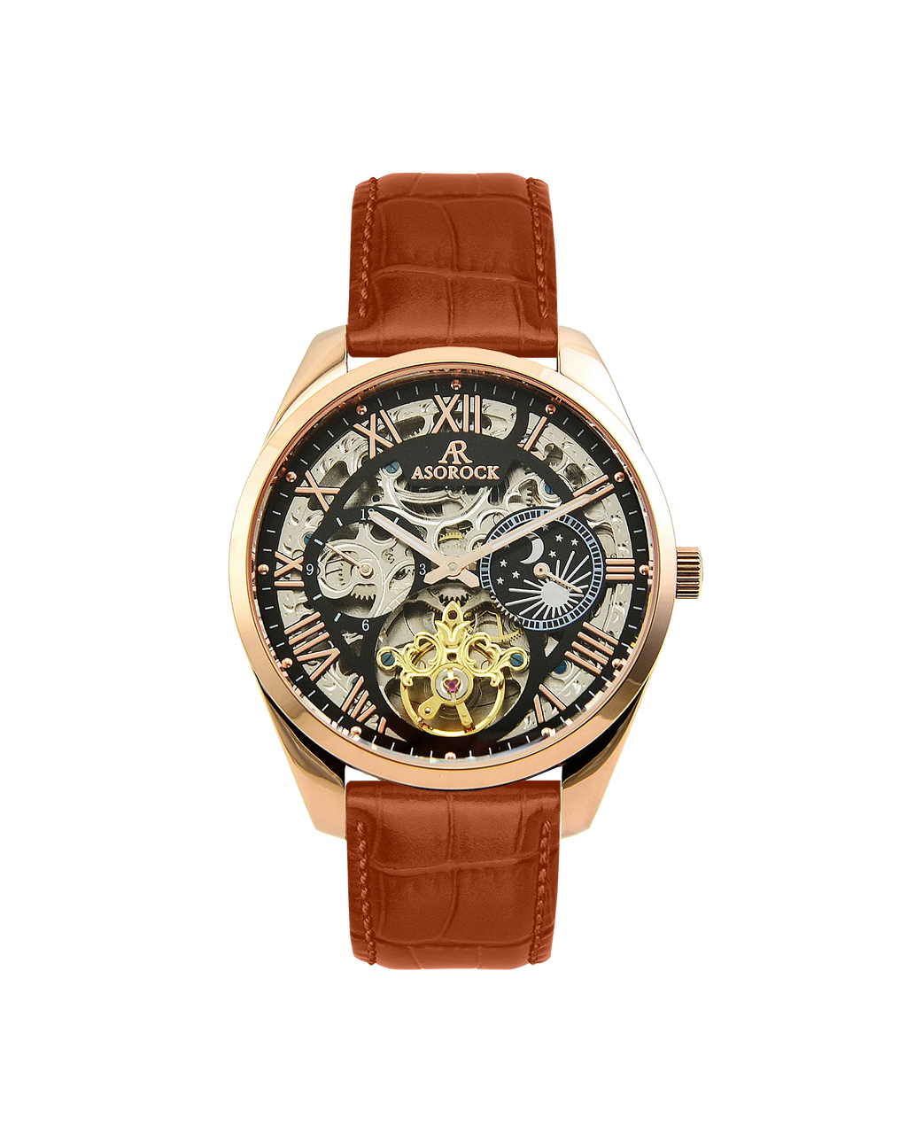 Villa Brown leather strap (select clasp) - from ASOROCK WATCHES  a black african american owned luxury unique watch brand with swiss rolex, Audemars Piguet, patek homage inspired style watches. Also a custom vvs moissanite diamond watch maker.