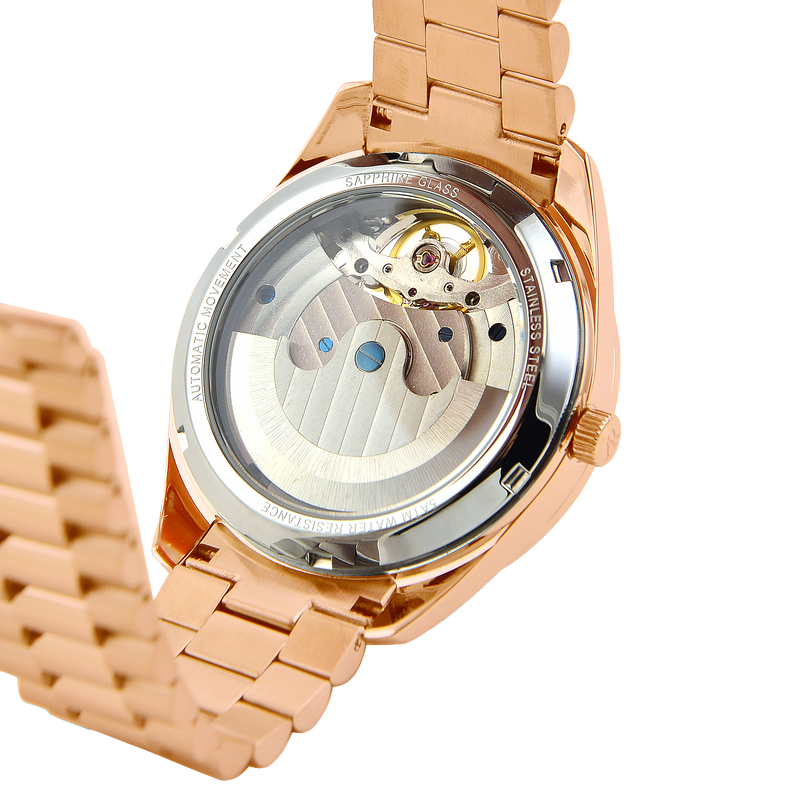 Rosegold/Black Villa Automatic Tourbillon