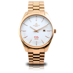 Rosegold/White Villa - from ASOROCK WATCHES  a black african american owned luxury unique watch brand with swiss rolex, Audemars Piguet, patek homage inspired style watches. Also a custom vvs moissanite diamond watch maker.