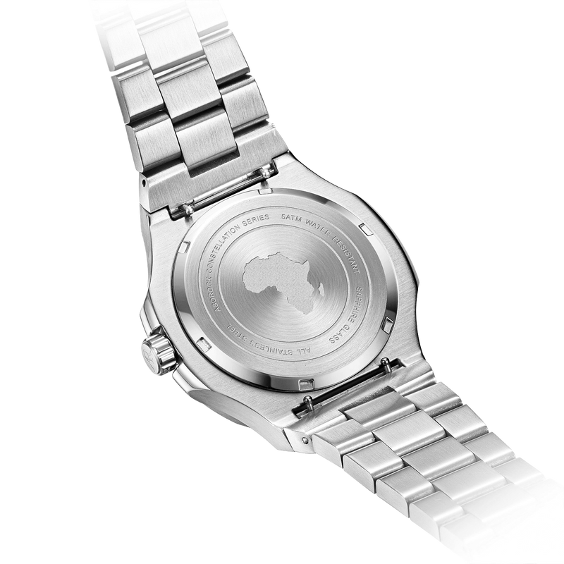 Silver/Black plain Constellation Day Date