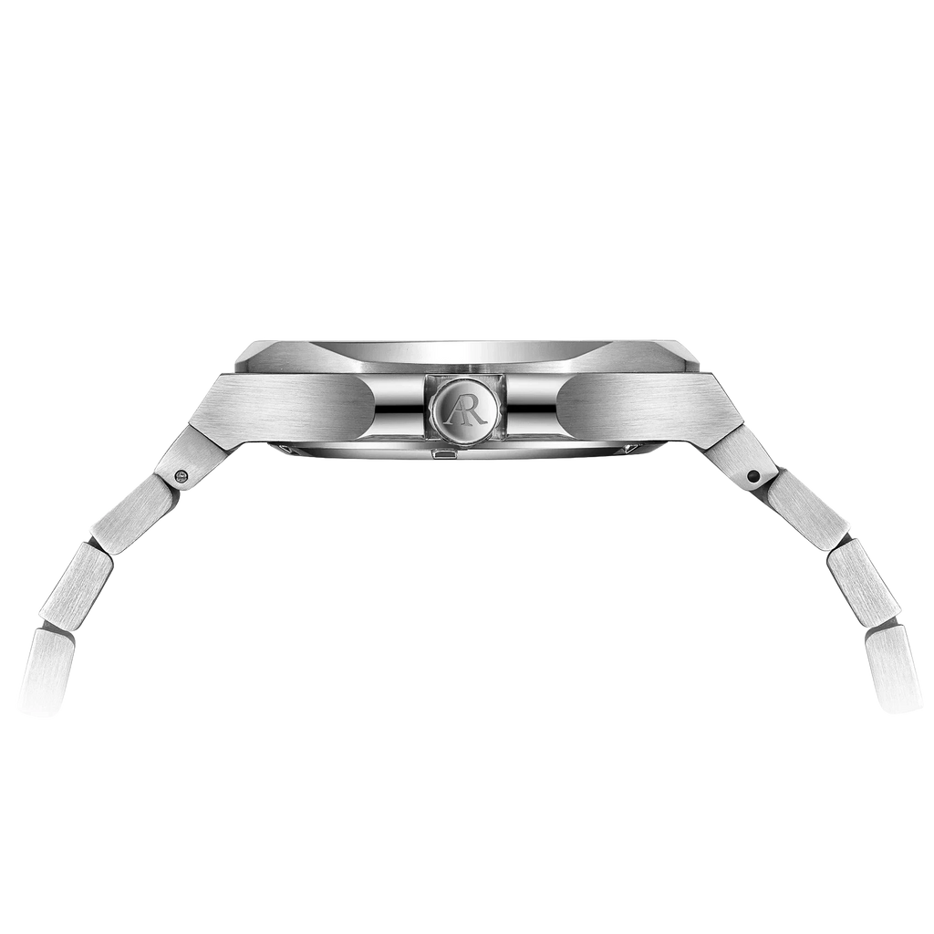 Silver/Black plain Constellation Day Date - from ASOROCK WATCHES  a black african american owned luxury unique watch brand with swiss rolex, Audemars Piguet, patek homage inspired style watches. Also a custom vvs moissanite diamond watch maker.