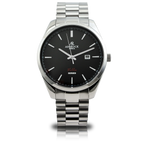 Silver/black villa - from ASOROCK WATCHES  a black african american owned luxury unique watch brand with swiss rolex, Audemars Piguet, patek homage inspired style watches. Also a custom vvs moissanite diamond watch maker.