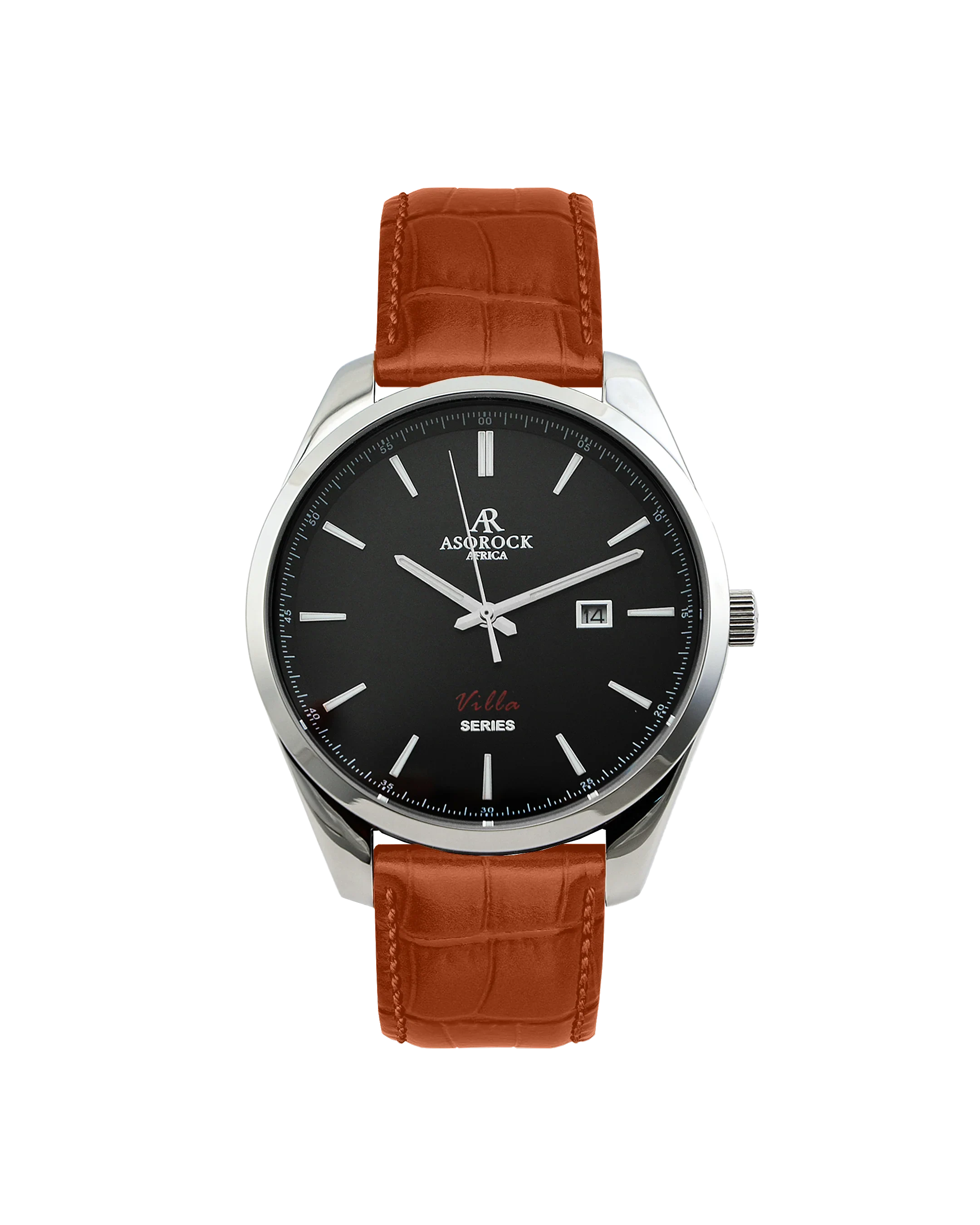 Villa Brown leather strap (select clasp) - from ASOROCK WATCHES  a black african american owned luxury unique watch brand with swiss rolex, Audemars Piguet, patek homage inspired style watches. Also a custom vvs moissanite diamond watch maker.