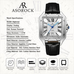 Silver/White Diplomat - from ASOROCK WATCHES  a black african american owned luxury unique watch brand with swiss rolex, Audemars Piguet, patek homage inspired style watches. Also a custom vvs moissanite diamond watch maker.