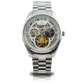 silver/white Villa Automatic Tourbillon - from ASOROCK WATCHES  a black african american owned luxury unique watch brand with swiss rolex, Audemars Piguet, patek homage inspired style watches. Also a custom vvs moissanite diamond watch maker.