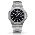 Silver/Black Frosted Stardust Constellation Day Date - from ASOROCK WATCHES  a black african american owned luxury unique watch brand with swiss rolex, Audemars Piguet, patek homage inspired style watches. Also a custom vvs moissanite diamond watch maker. 