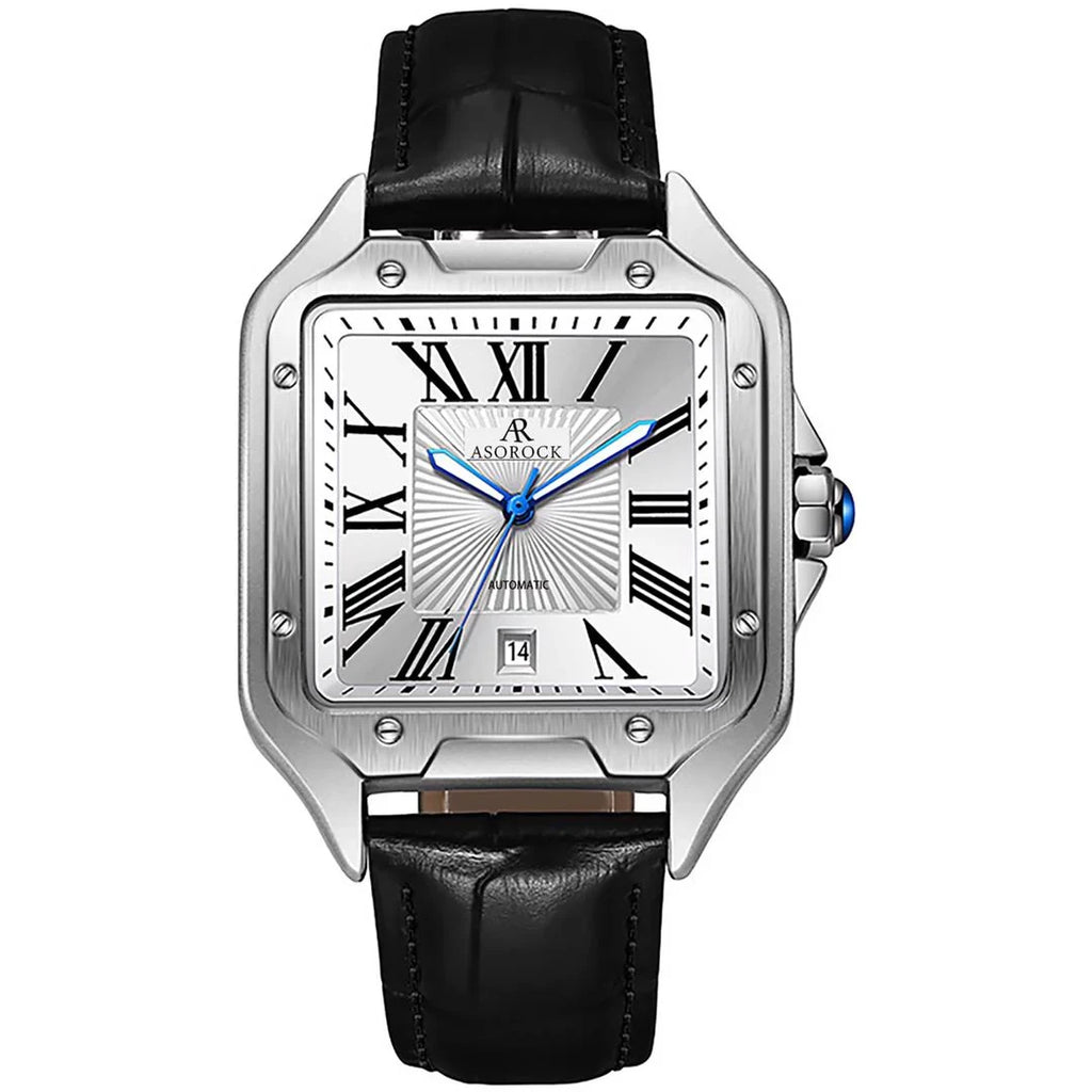 Silver/White Diplomat - from ASOROCK WATCHES  a black african american owned luxury unique watch brand with swiss rolex, Audemars Piguet, patek homage inspired style watches. Also a custom vvs moissanite diamond watch maker.