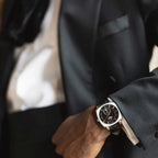 Black/Silver Monolith (PRE-ORDER RESTOCK SHIPS OUT IN OCTOBER) - from ASOROCK WATCHES  a black african american owned luxury unique watch brand with swiss rolex, Audemars Piguet, patek homage inspired style watches. Also a custom vvs moissanite diamond watch maker.