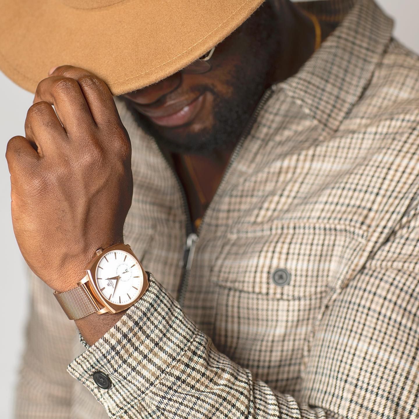 RoseGold/White Monolith (PRE-ORDER RESTOCK SHIPS OUT IN OCTOBER) - from ASOROCK WATCHES  a black african american owned luxury unique watch brand with swiss rolex, Audemars Piguet, patek homage inspired style watches. Also a custom vvs moissanite diamond watch maker.