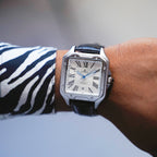 Silver/White Diplomat - from ASOROCK WATCHES  a black african american owned luxury unique watch brand with swiss rolex, Audemars Piguet, patek homage inspired style watches. Also a custom vvs moissanite diamond watch maker.