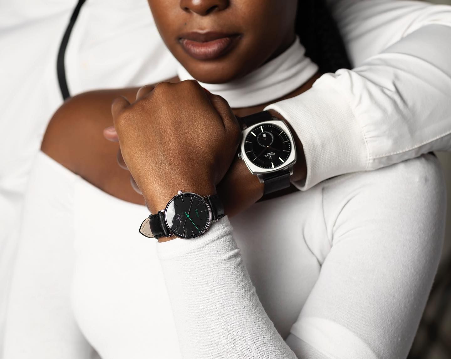 Black/Silver Monolith (PRE-ORDER RESTOCK SHIPS OUT IN OCTOBER) - from ASOROCK WATCHES  a black african american owned luxury unique watch brand with swiss rolex, Audemars Piguet, patek homage inspired style watches. Also a custom vvs moissanite diamond watch maker.