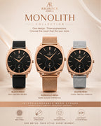 RoseGold/Black Monolith (rosegold mesh strap)