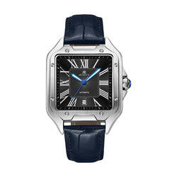 Silver/Black - navy blue strap Diplomat