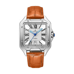 Silver/White - Brown strap Diplomat