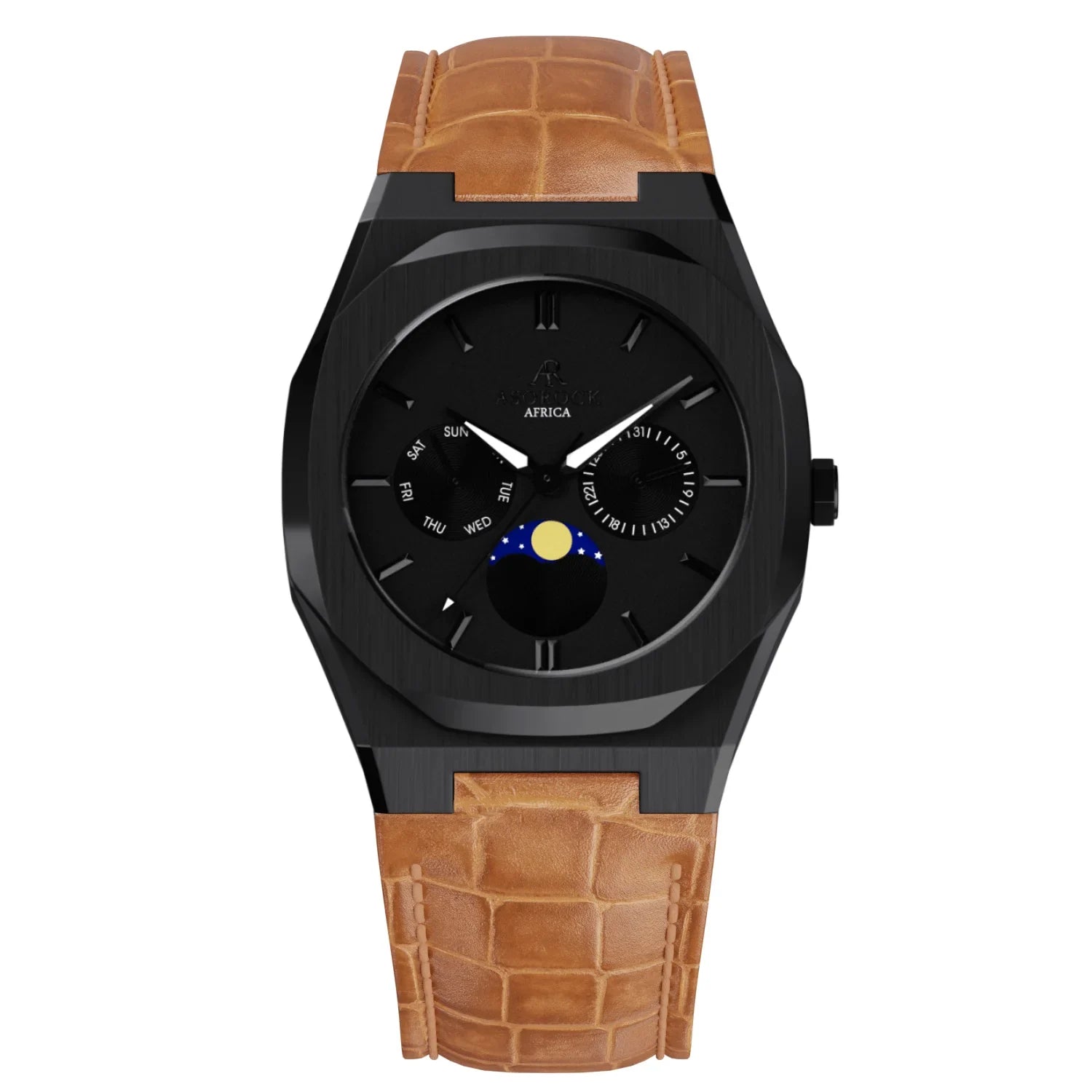 All Black Transporter - from ASOROCK WATCHES  a black african american owned luxury unique watch brand with swiss rolex AP homage style watches 