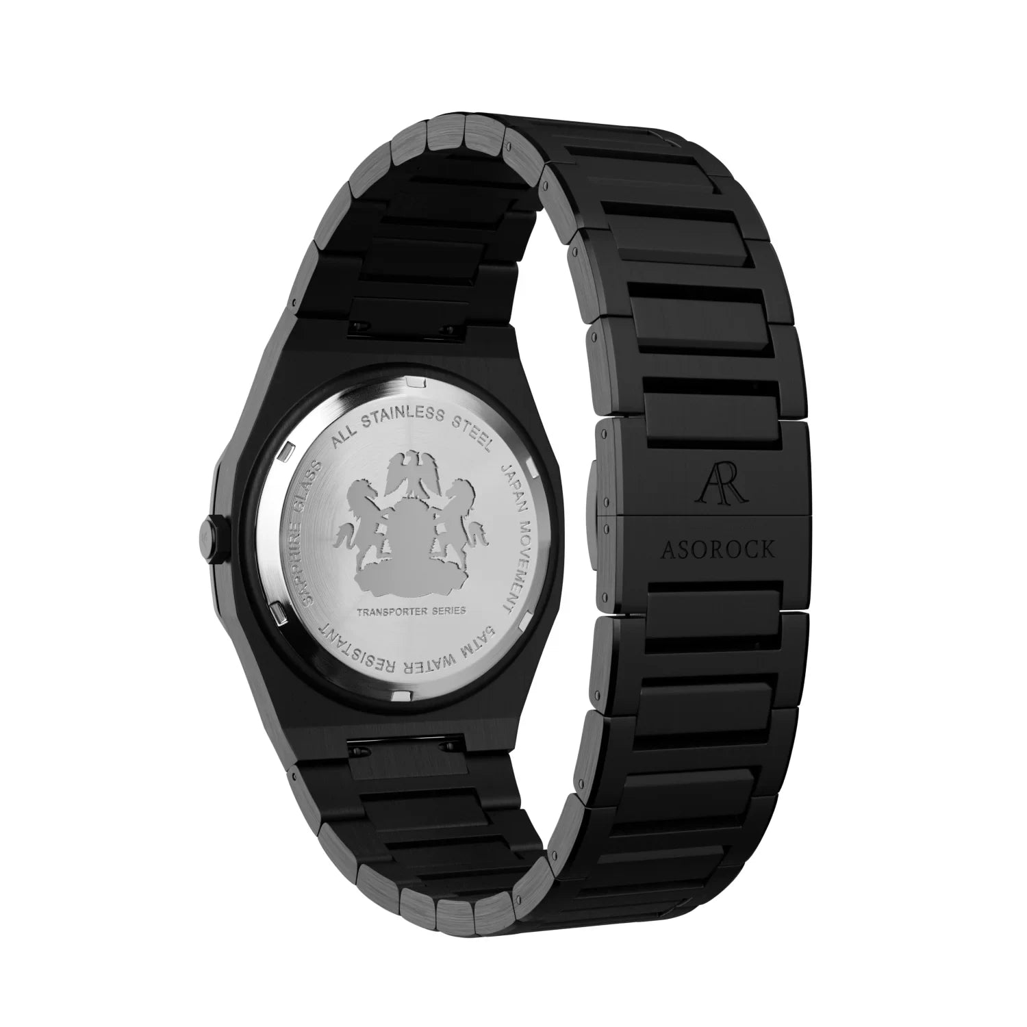 All Black Transporter - from ASOROCK WATCHES  a black african american owned luxury unique watch brand with swiss rolex AP homage style watches 
