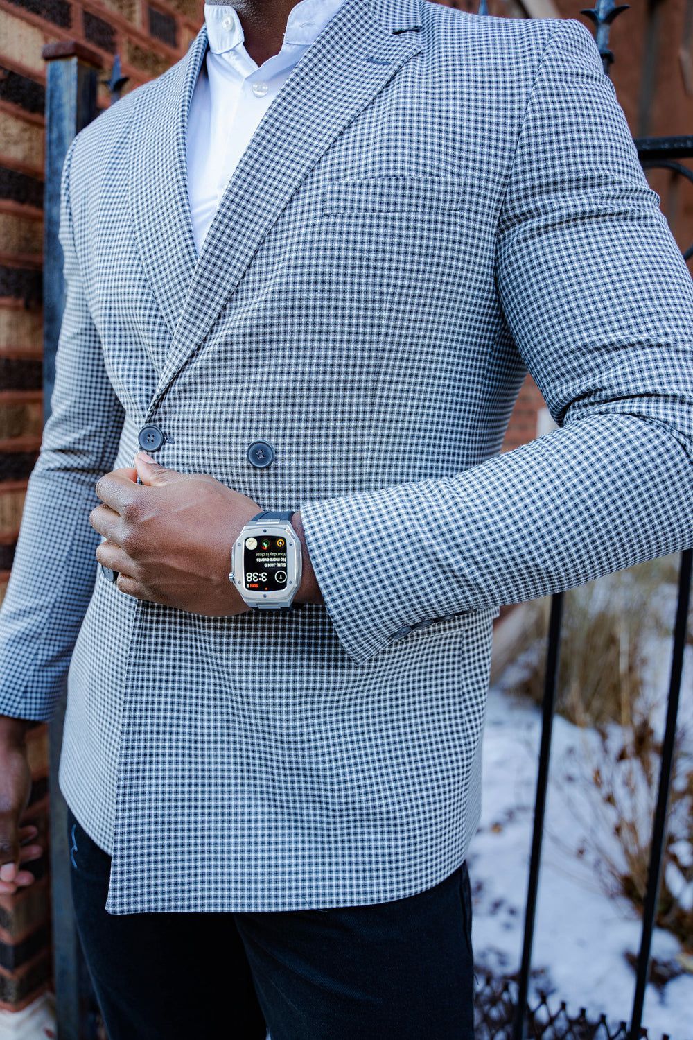 black rubber smartwatch case strap - from ASOROCK WATCHES  a black african american owned luxury unique watch brand with swiss rolex AP homage style watches 