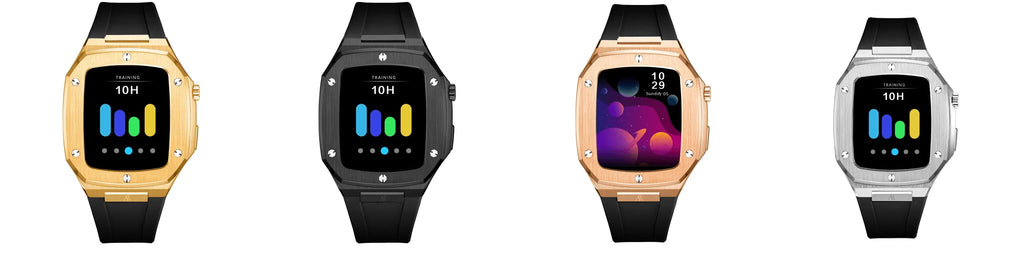 black rubber smartwatch case strap - from ASOROCK WATCHES  a black african american owned luxury unique watch brand with swiss rolex AP homage style watches 