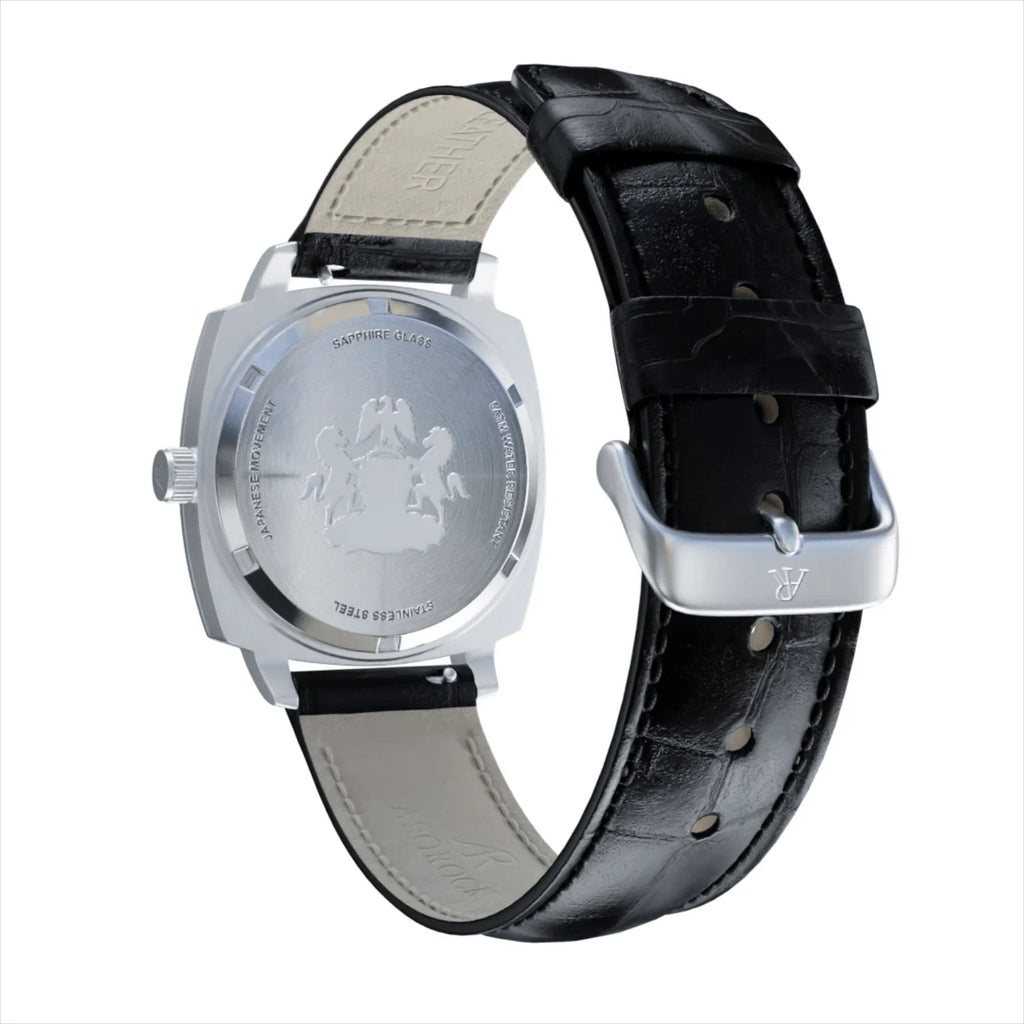 Black/Silver Monolith - from ASOROCK WATCHES  a black african american owned luxury unique watch brand with swiss rolex AP homage style watches 