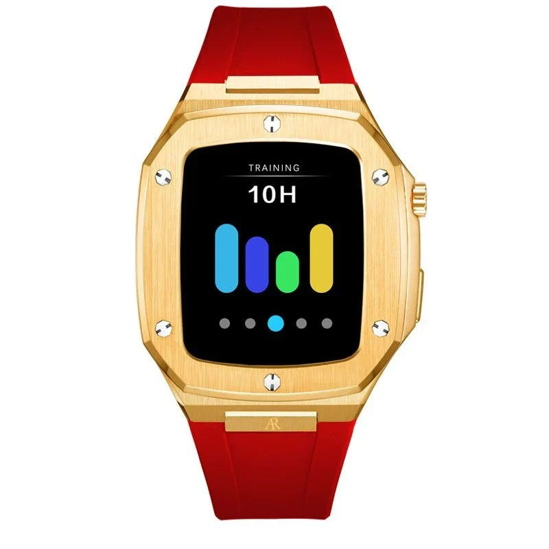 Gold smartwatch case - from ASOROCK WATCHES  a black african american owned luxury unique watch brand with swiss rolex AP homage style watches 