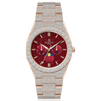 Iced transporter - Big diamond bezel - Fully iced strap - from ASOROCK WATCHES  a black african american owned luxury unique watch brand with swiss rolex, Audemars Piguet, patek homage inspired style watches. Also a custom vvs moissanite diamond watch maker. 