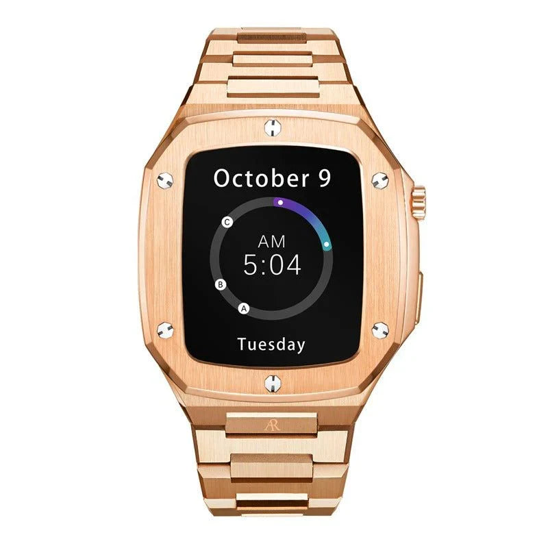 Rosegold smartwatch case - from ASOROCK WATCHES  a black african american owned luxury unique watch brand with swiss rolex AP homage style watches 