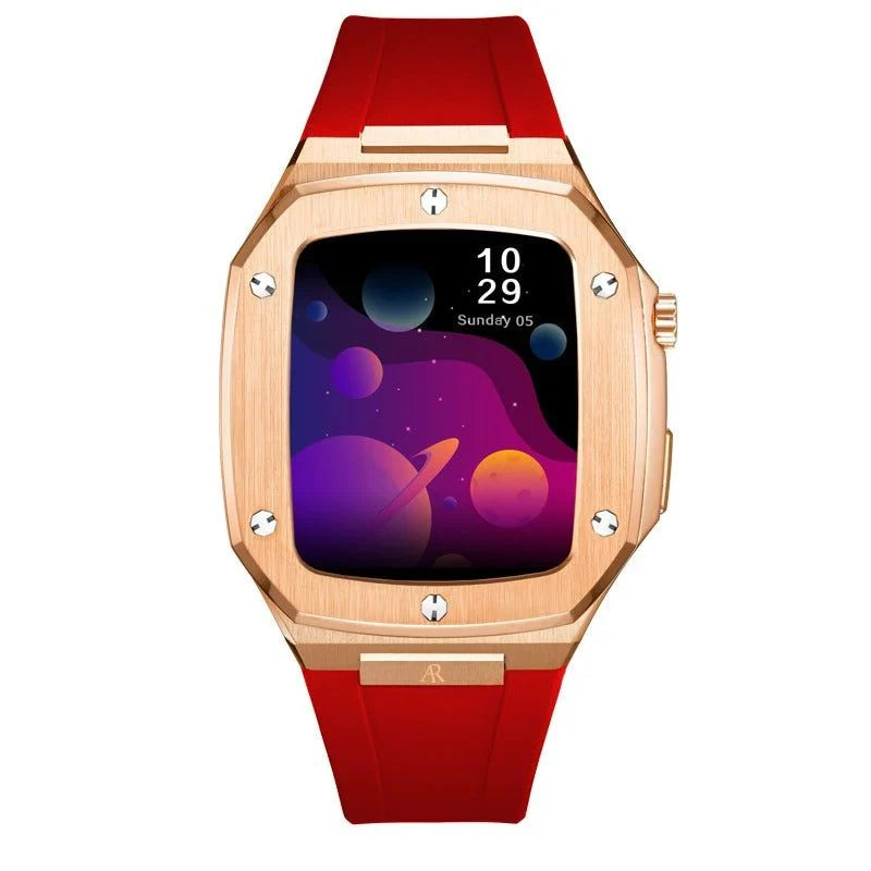 Rosegold smartwatch case - from ASOROCK WATCHES  a black african american owned luxury unique watch brand with swiss rolex AP homage style watches 