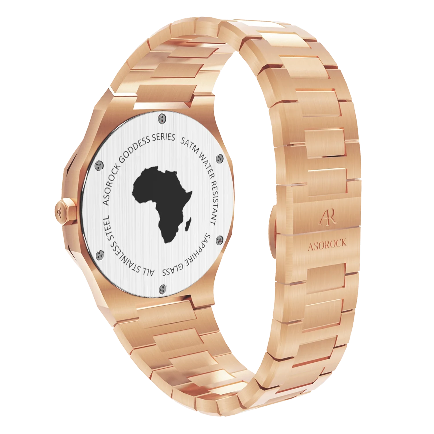 RoseGold/Black goddess - from ASOROCK WATCHES  a black african american owned luxury unique watch brand with swiss rolex AP homage style watches 