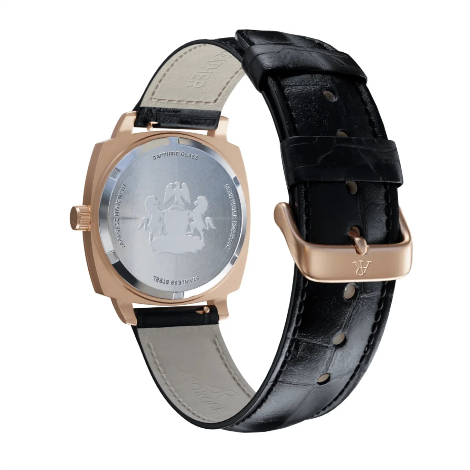 RoseGold/Black Monolith - from ASOROCK WATCHES  a black african american owned luxury unique watch brand with swiss rolex AP homage style watches 