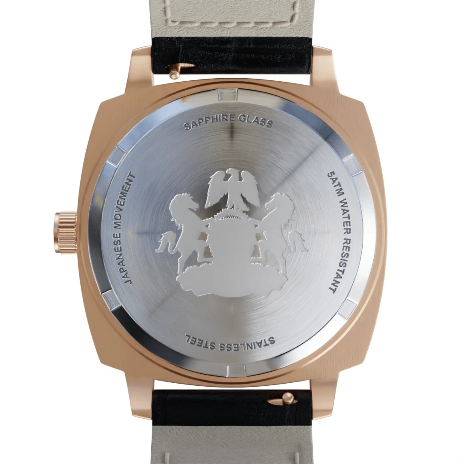 RoseGold/Black Monolith - from ASOROCK WATCHES  a black african american owned luxury unique watch brand with swiss rolex AP homage style watches 