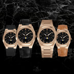 Rosegold/Black Transporter - from ASOROCK WATCHES  a black african american owned luxury unique watch brand with swiss rolex AP homage style watches 
