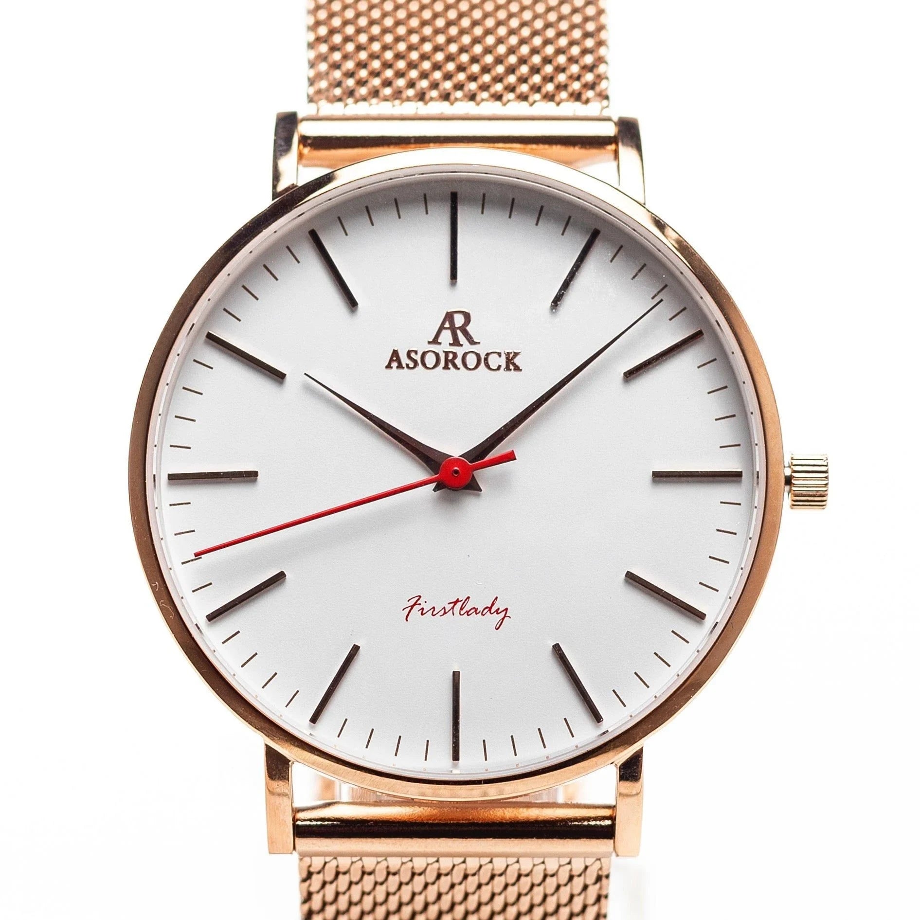 RoseGold/White FirstLady - from ASOROCK WATCHES  a black african american owned luxury unique watch brand with swiss rolex AP homage style watches 