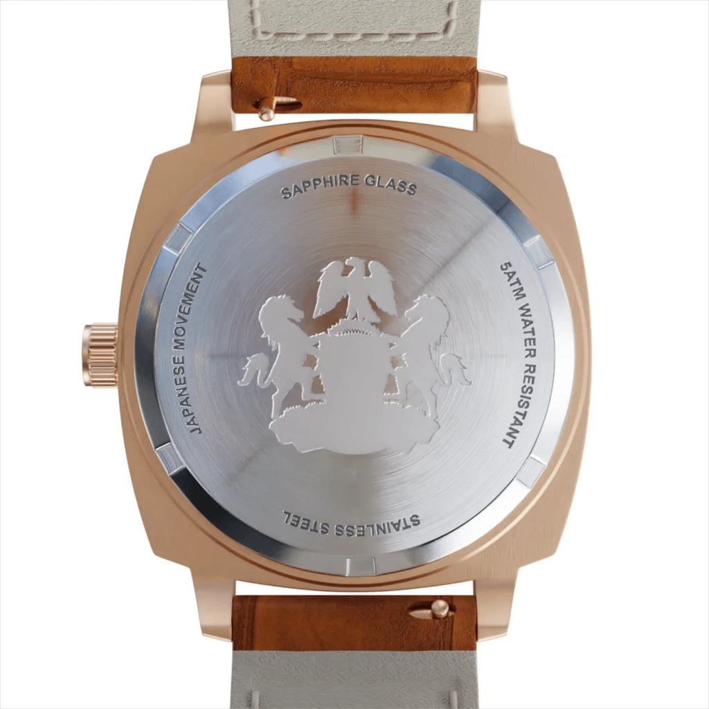 RoseGold/White Monolith - from ASOROCK WATCHES  a black african american owned luxury unique watch brand with swiss rolex AP homage style watches 