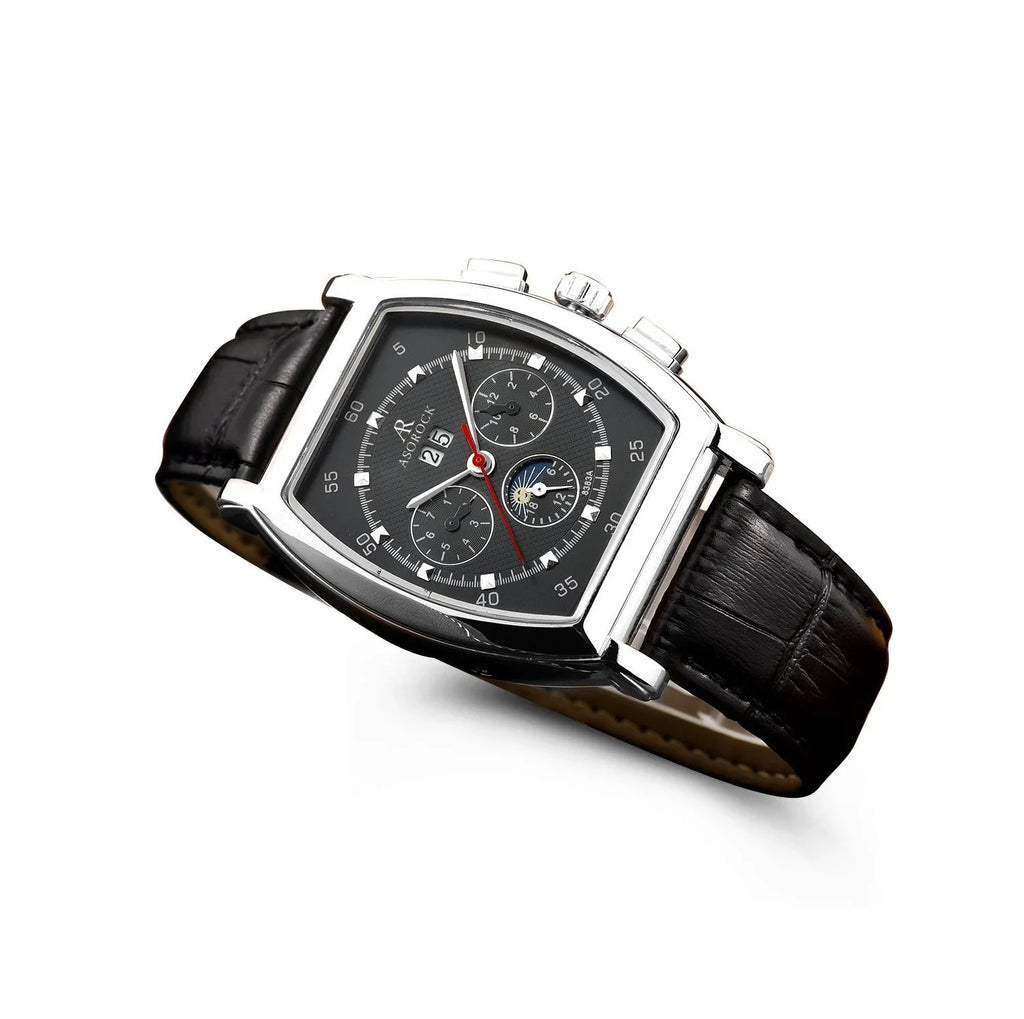 Silver/Black Ambassador - from ASOROCK WATCHES  a black african american owned luxury unique watch brand with swiss rolex AP homage style watches 