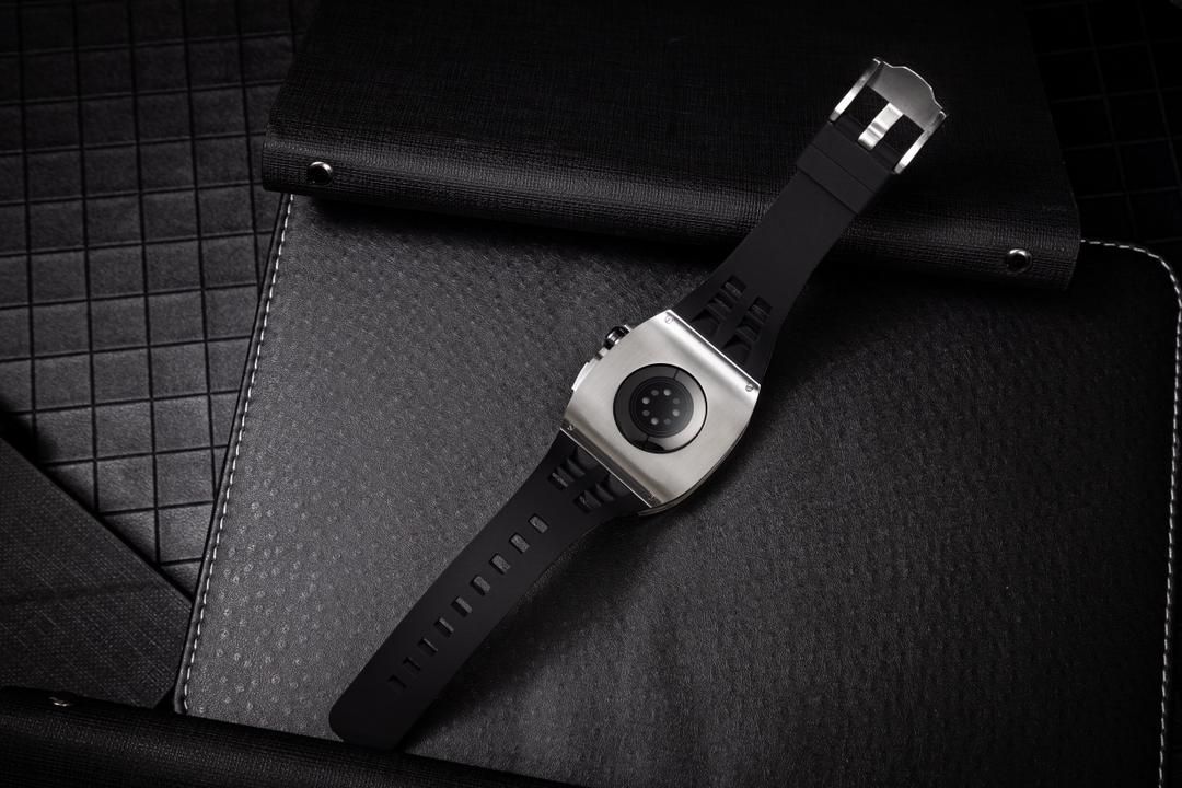 Silver/black Smartwatch Sports case - from ASOROCK WATCHES  a black african american owned luxury unique watch brand with swiss rolex AP homage style watches 