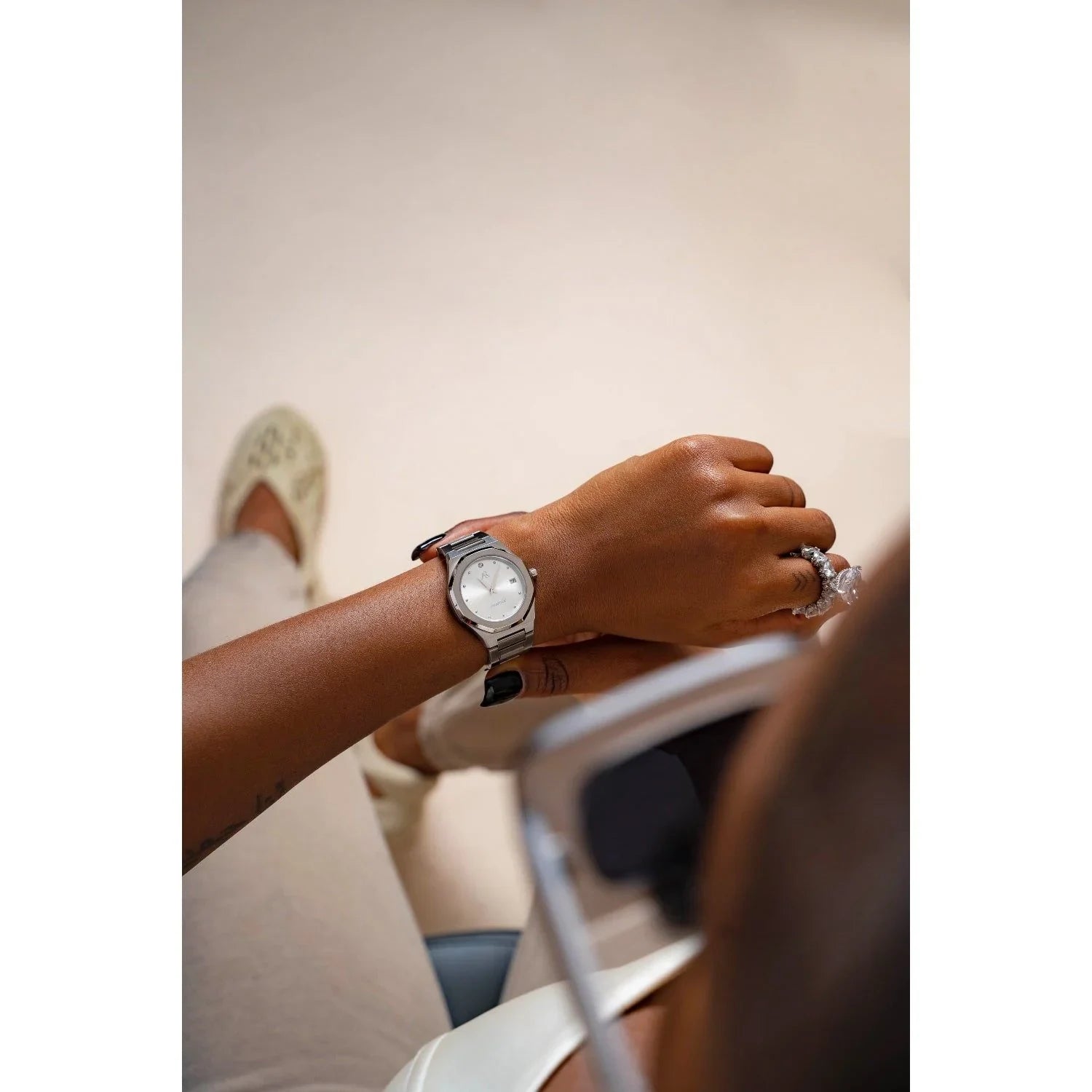 Siver/Silver goddess - from ASOROCK WATCHES  a black african american owned luxury unique watch brand with swiss rolex AP homage style watches 